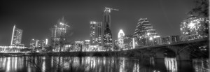 Nachtaufnahme von Austin, Texas